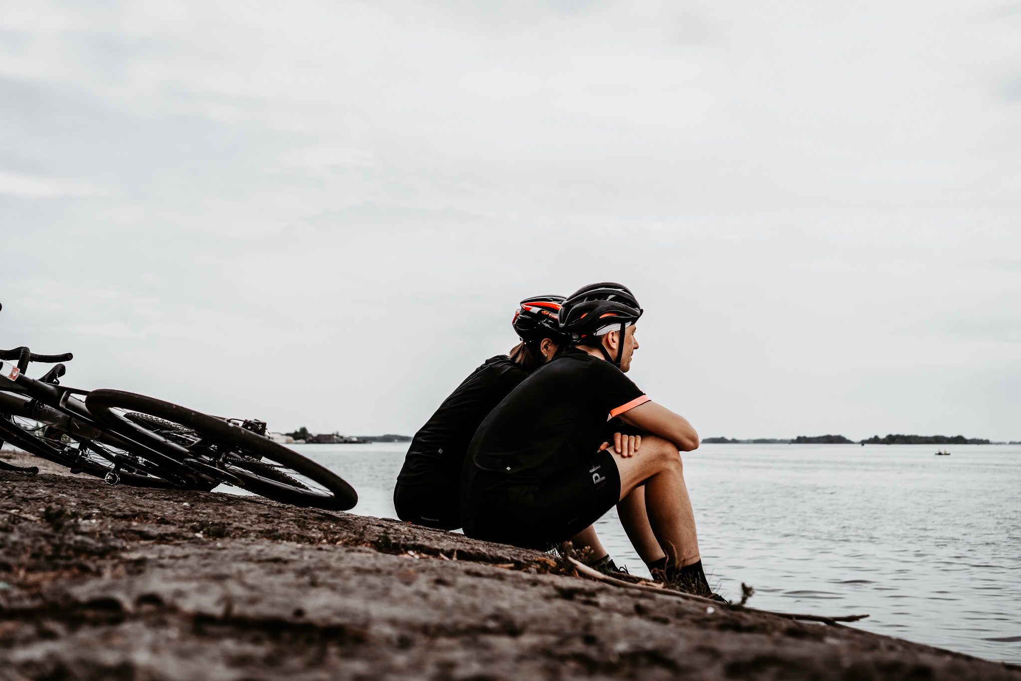 Picture of a couple relaxing after Bike Rides